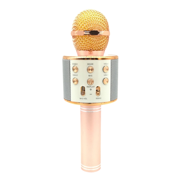 Laser LED Karaoke Microphone - Rose Gold