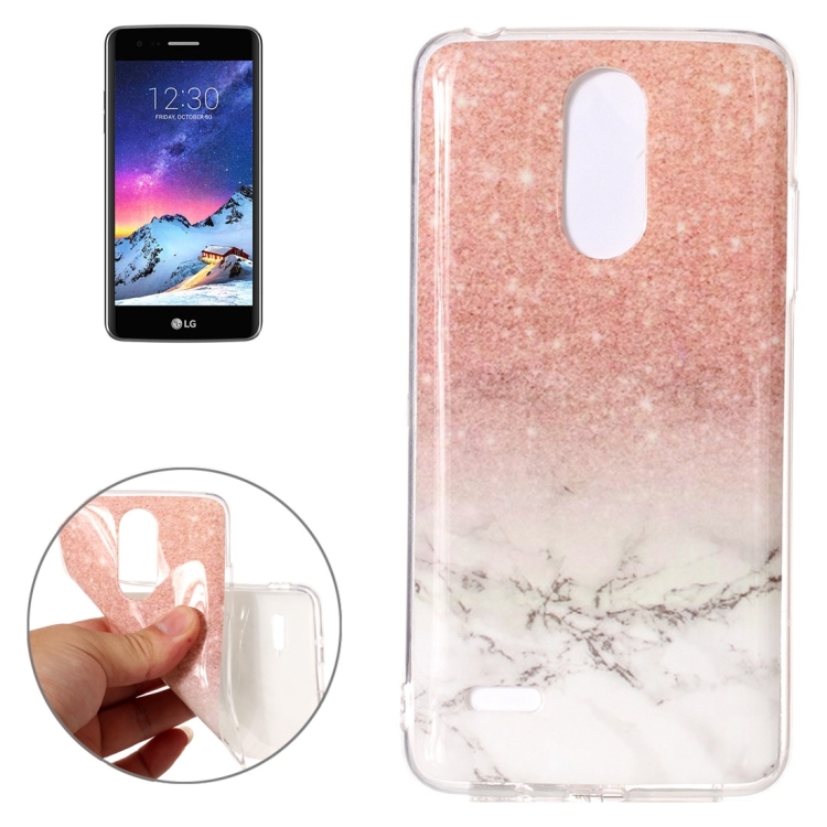 For LG K8 2017 EU Version Marble Pattern TPU Shockproof