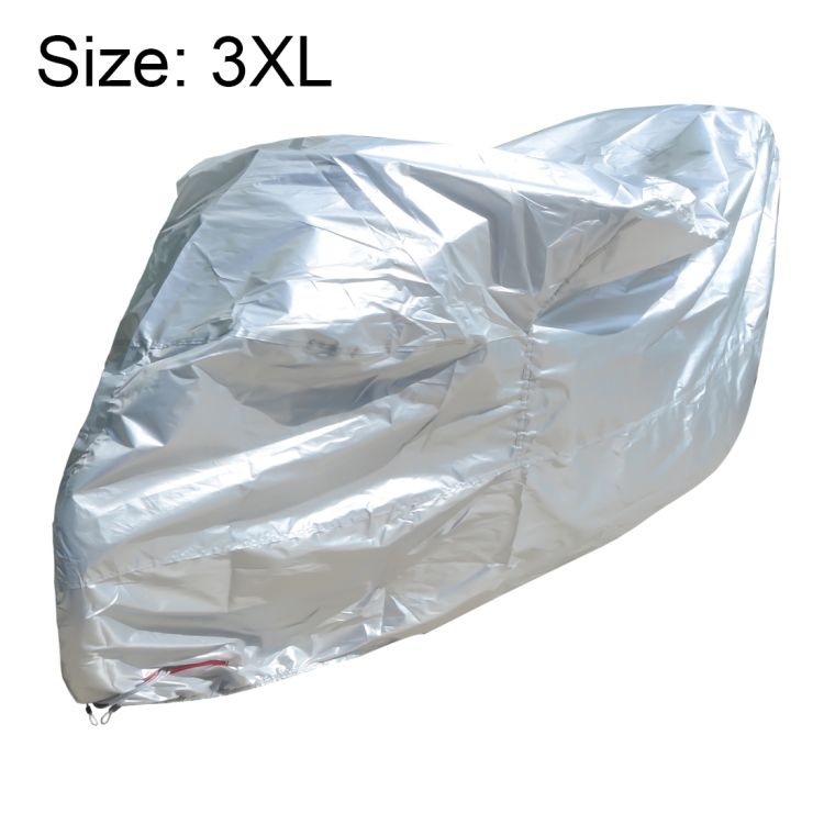 210D Oxford tissu moto voiture électrique couverture anti-poussière anti-pluie,  taille: XXXL (argent)