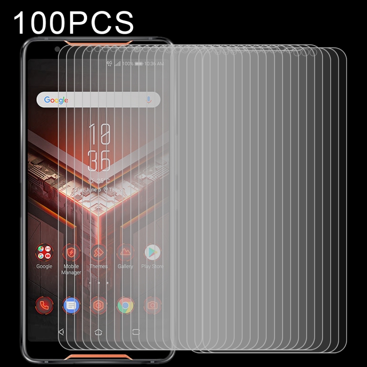 100 Pcs 026mm 9h 25d Explosion Proof Tempered Glass Film For Asus Rog Phone 6512