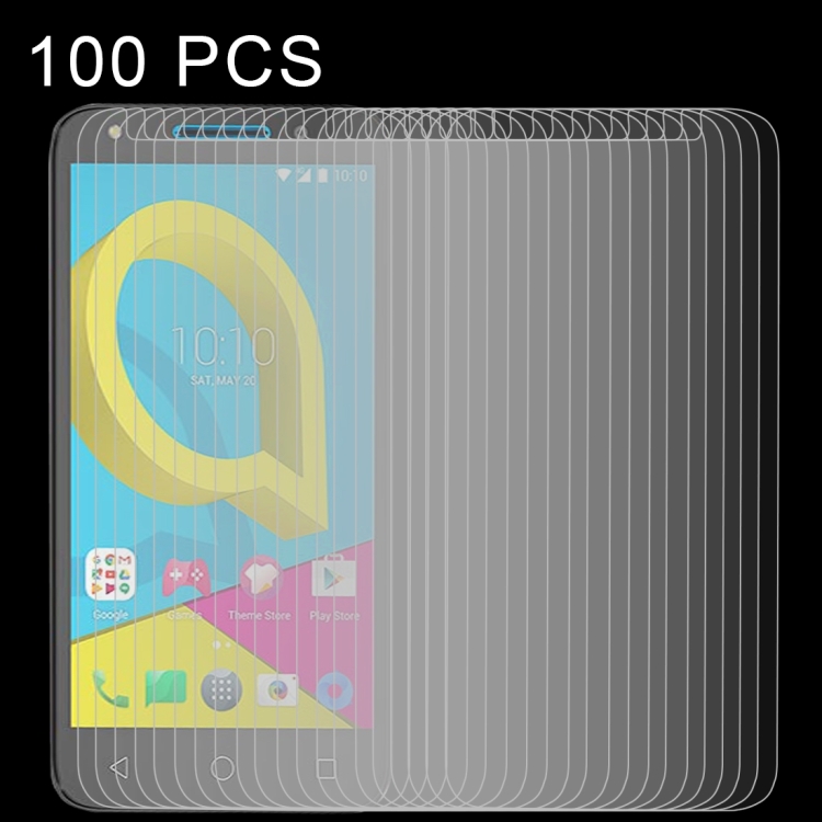 Película de vidrio templado 100 PCS  9H  para Alcatel U5