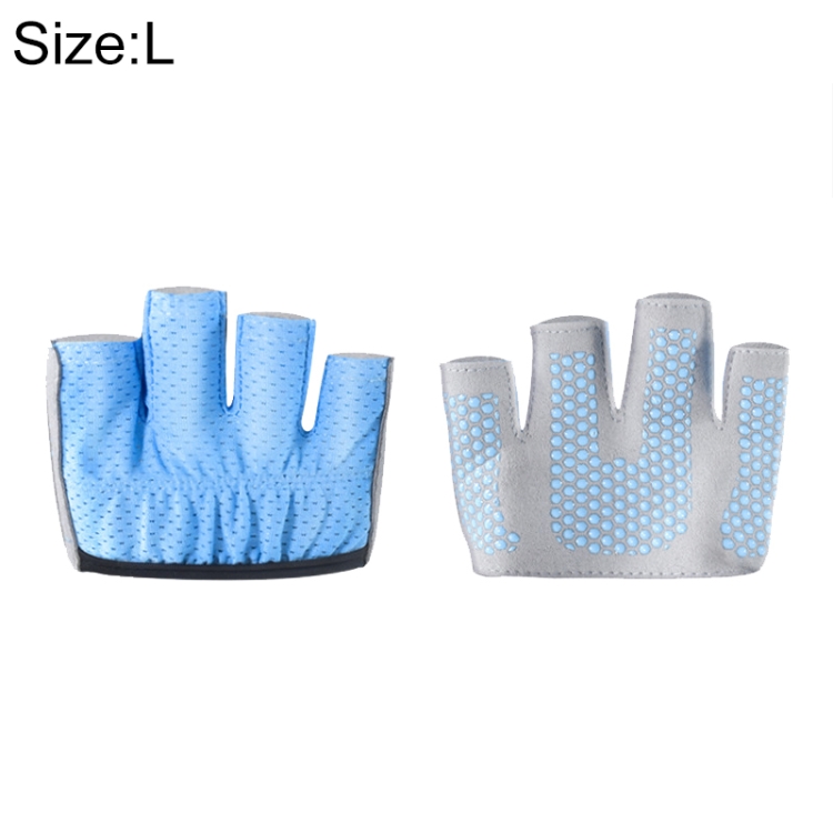 Half Finger Yoga Gloves Anti-skid Sports Gym Palm Protector, Size