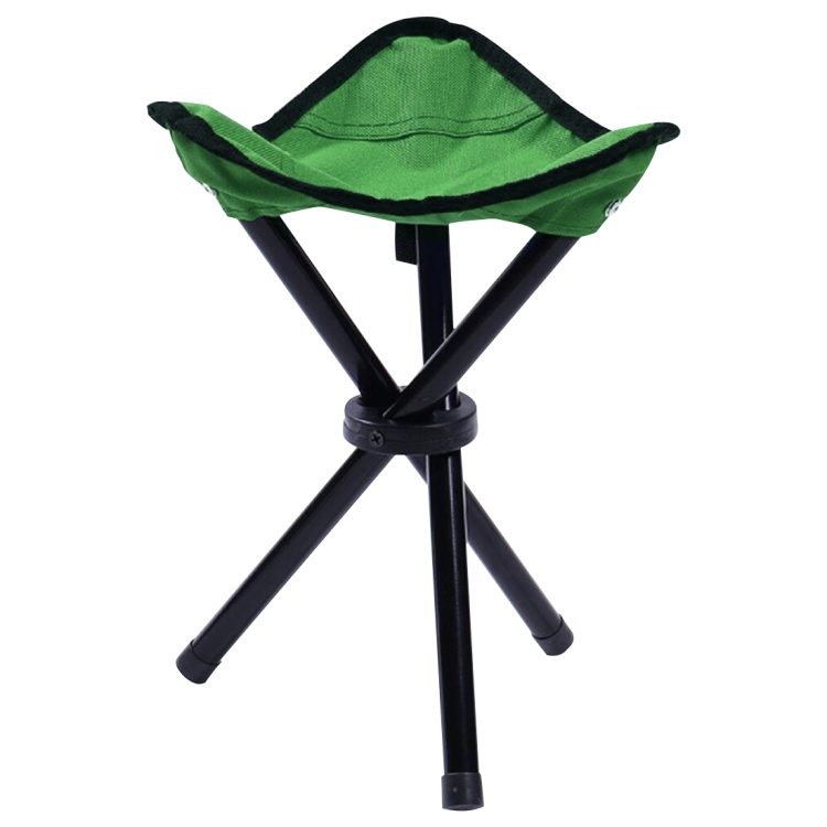 Senderismo Al aire libre Camping Pesca Taburete plegable Silla triangular  portátil Carga máxima 100 KG Tamaño de la silla plegable: 22 x 22 x 31 cm  (verde)