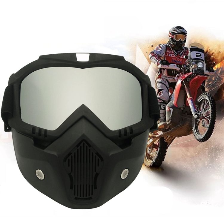 Occhiali da moto staccabili per esterni Maschera per casco Sci Sport 