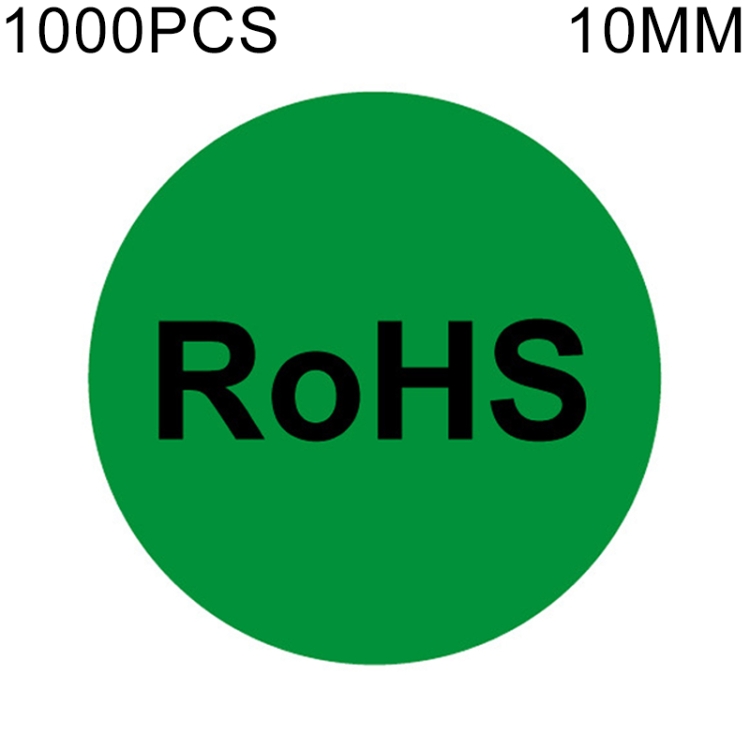 1000 PCS Round Shape Self-adhesive RoHS Sticker RoHS Label, Diameter: 10mm