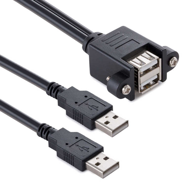 bk3507 Câble d'extension double USB 2.0 mâle vers double USB
