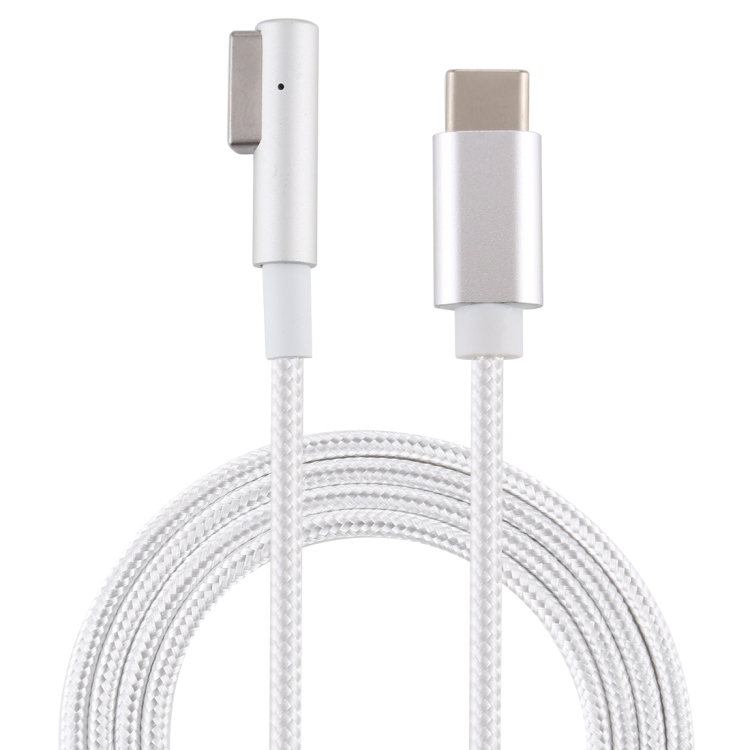 45w 60w 65w 85w 5 Pin Magsafe 1 L Shaped To Usb C Type C Pd Charging Cable White