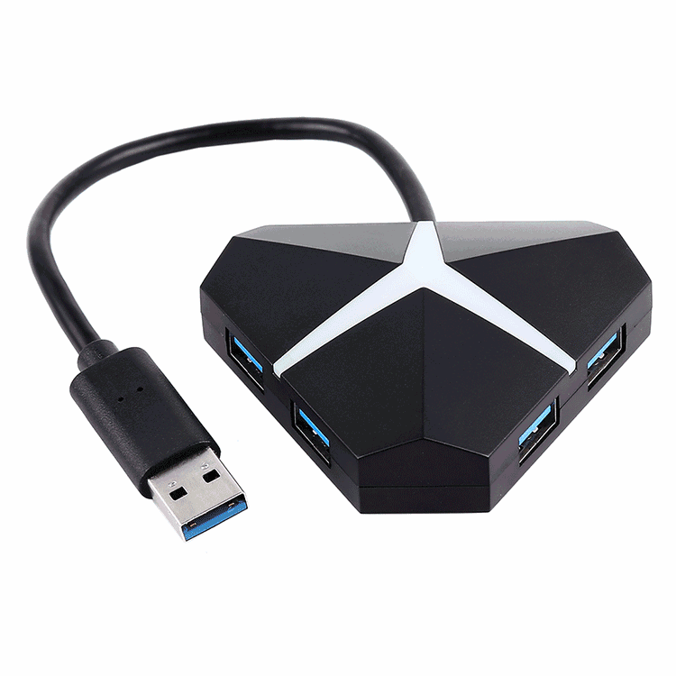 5Gbps Super Speed 4 Ports USB 3.0 HUB Adapter, Cable Length about 20cm