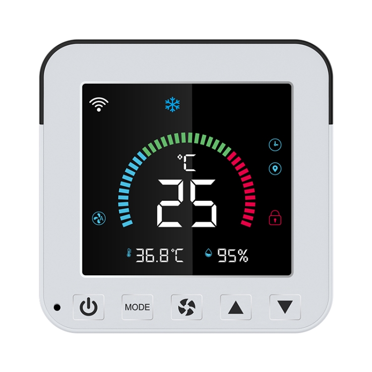 NEO NAS-RT01W 涂鸦WiFi智能彩屏红外空调温控器不带电池(颜色：白)