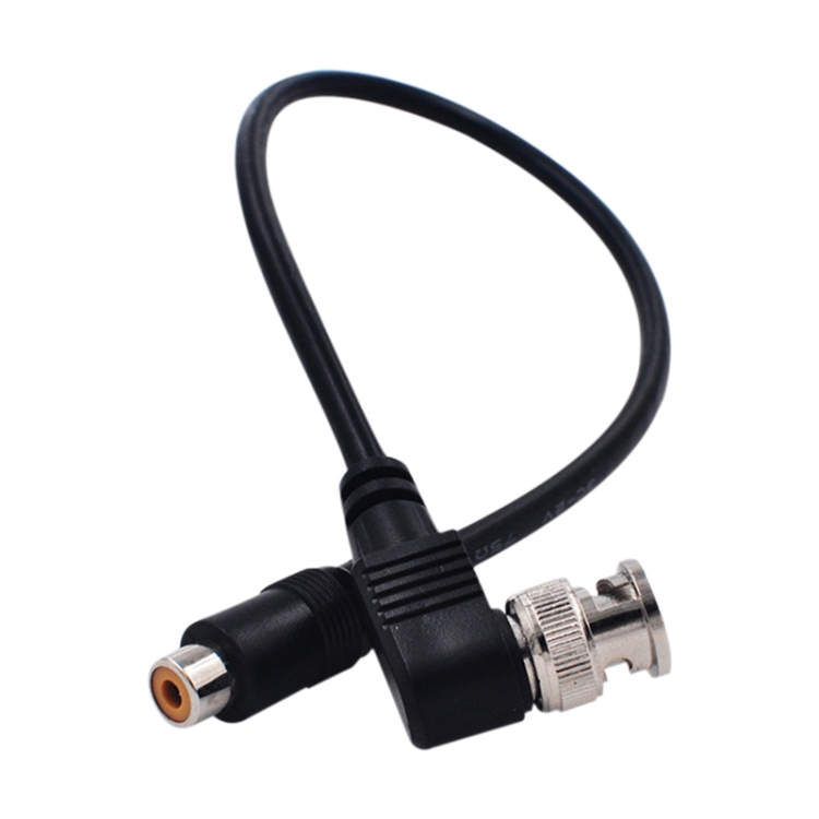 BNC Male To RCA Female Connection Cable Copper HD Video Coaxial Cable  Monitoring Cable, Length: 0.35m