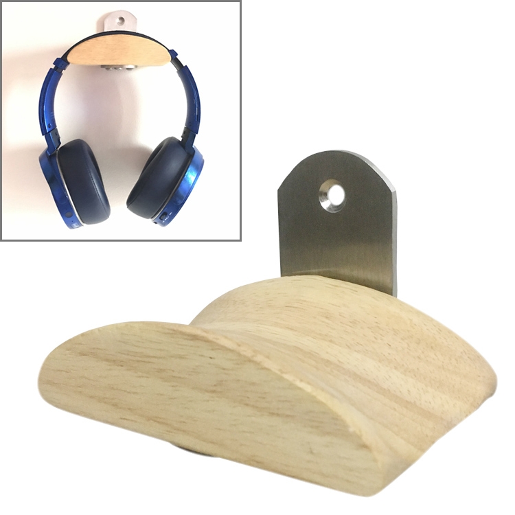 Soporte para auriculares de madera para escritorio con cargador  inalámbrico, soporte para auriculares para juegos con doble auricular  universal VR y