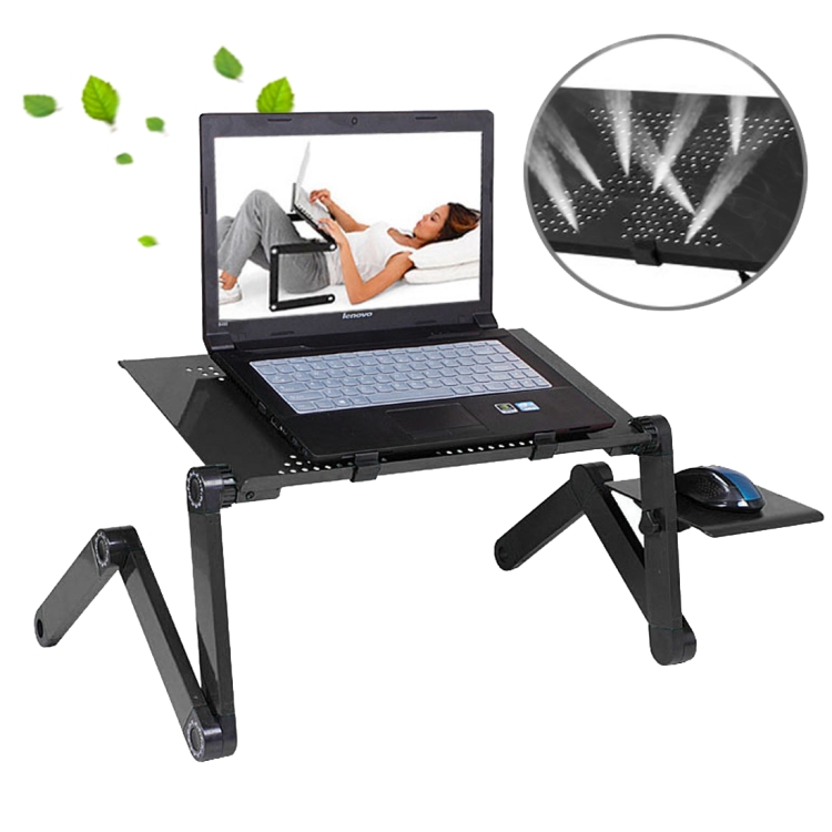 Support PC Table Ordinateur Portable Tablette, Table de Lit Pliable, Laptop  Stand à rotation à 360 Degrés Réglable
