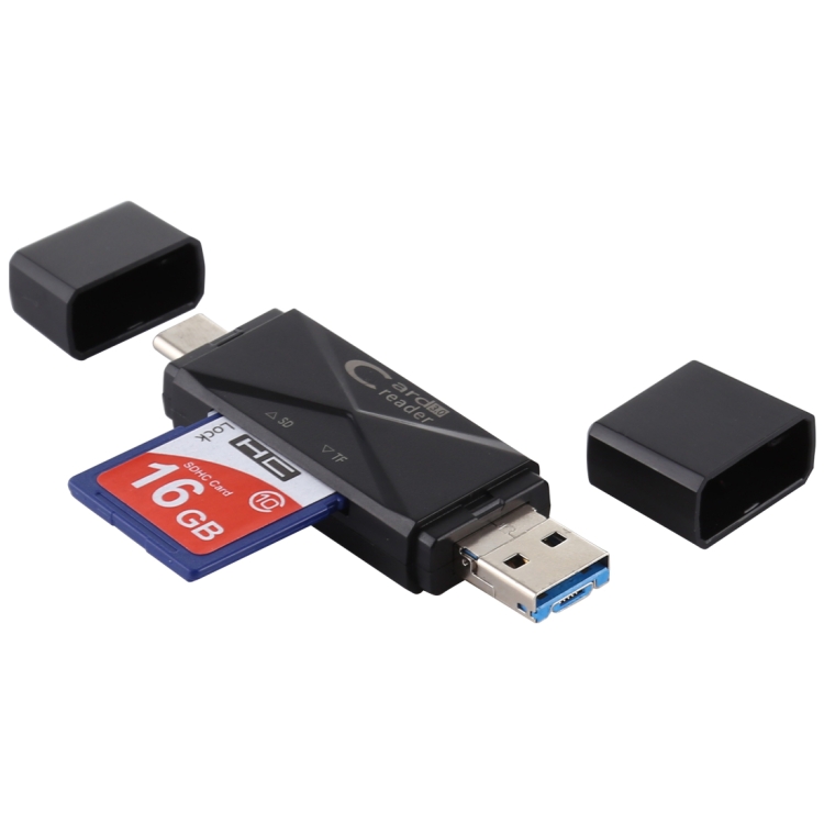 USB-C Type-C SD TF Micro USB to USB 3.0 Card Reader