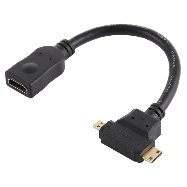 Cable de 12cm Adaptador HDMI de alta velocidad - HDMI a Micro HDMI - Hembra  a Macho