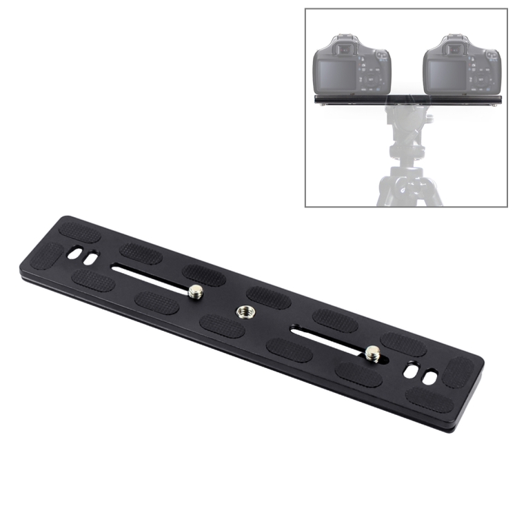 Plaque QR Rapide 200 Mm Puluz - Alliage Aluminium-magnésium, Compatibles Arca-Swiss, Pour Rotules Benro
