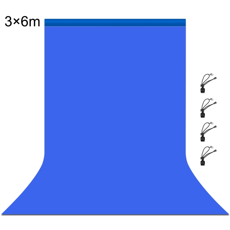 PULUZ 3 x 6米背景布加厚加密背景布(顏色：藍色)