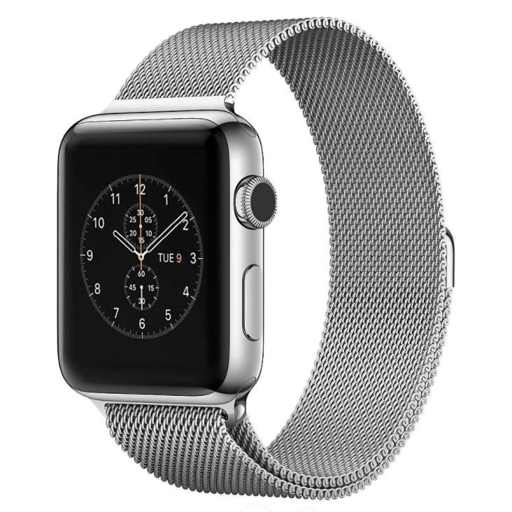 38mm milanese loop silver hotsell