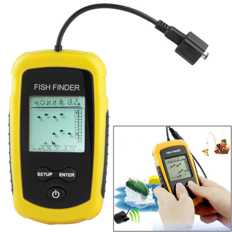 Portable Fish Finder with 2.0 inch Display, Depth Readings From
