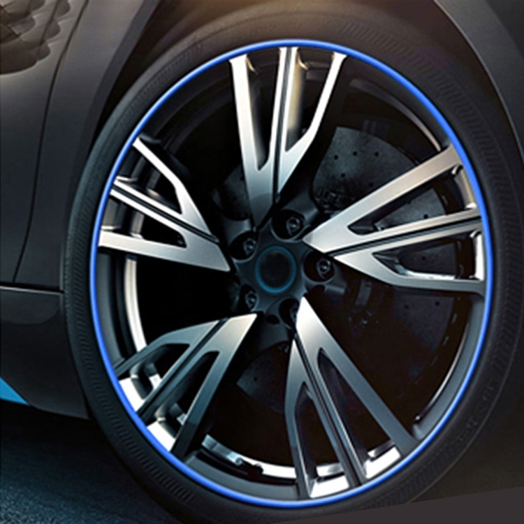 Adesivo decorativo universale antigraffio 8M Mozzo ruota flessibile per auto  TRIM Modanature Decorazione striscia (blu)