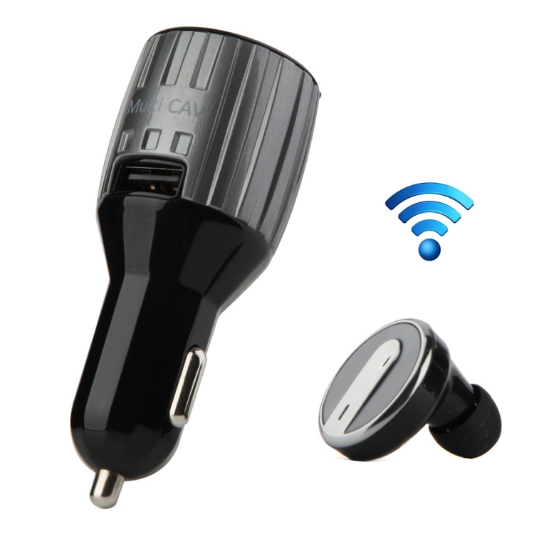 Multi 3 in 1 Bluetooth Headset Car Charger Aromatherapy Air Purifier(Black)