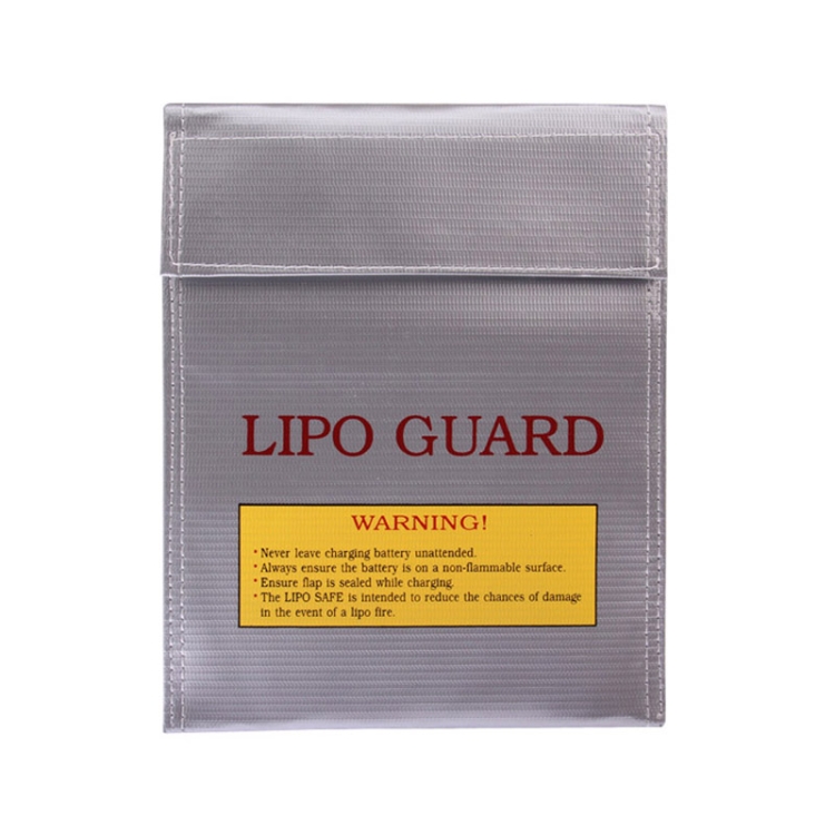 Sac De Protection Ignifugé LiPo Guard – Pour Batteries LiPo, Sécurité Et Rangement, Taille M, Argenté