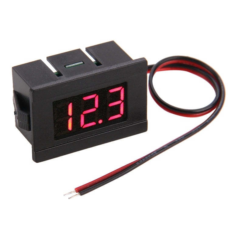 V33D 2 Wires Red Light Display Mini Digital Voltage Meter, Measure Voltage:  DC 4.5-120V