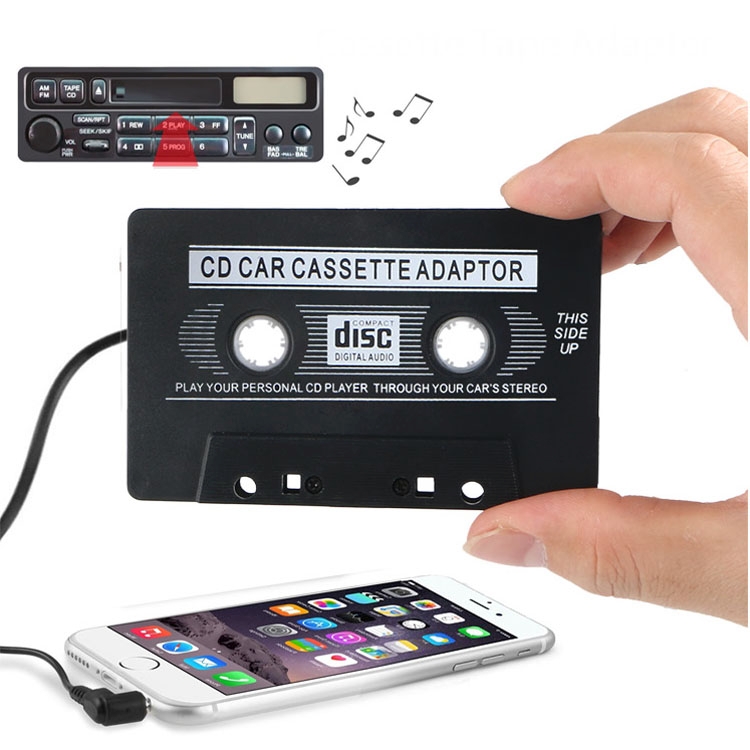 Prise jack 3,5 mm CD voiture cassette adaptateur stéréo convertisseur de  bande câble AUX lecteur
