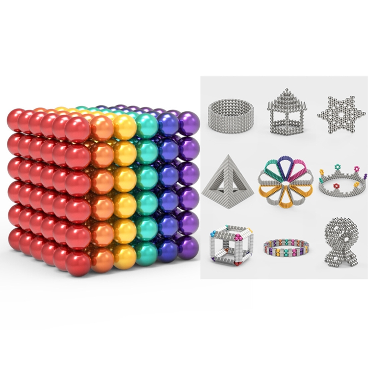 Palline magnetiche Buckyball da 5 mm / Palline magnetiche puzzle magiche  (216 palline magnetiche incluse), consegna casuale