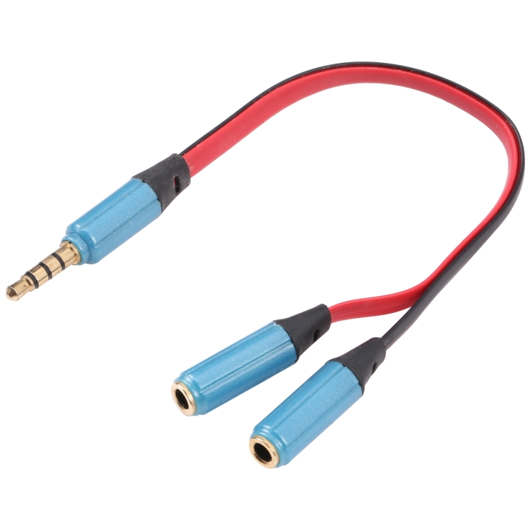 Noodle Style Aux Cavo audio da 3,5 mm da maschio a 2 x connettore splitter