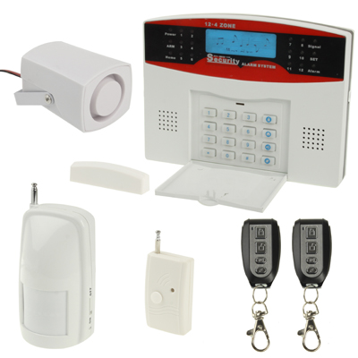 12 + 4 Zones Wireless Intelligent Music Security Alarm System ...