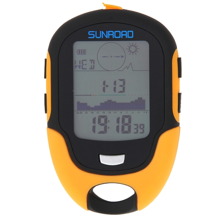Altimetro digitale LCD multifunzione SUNROAD con bussola, barometro,  termometro, igrometro, previsioni del tempo, torcia a LED