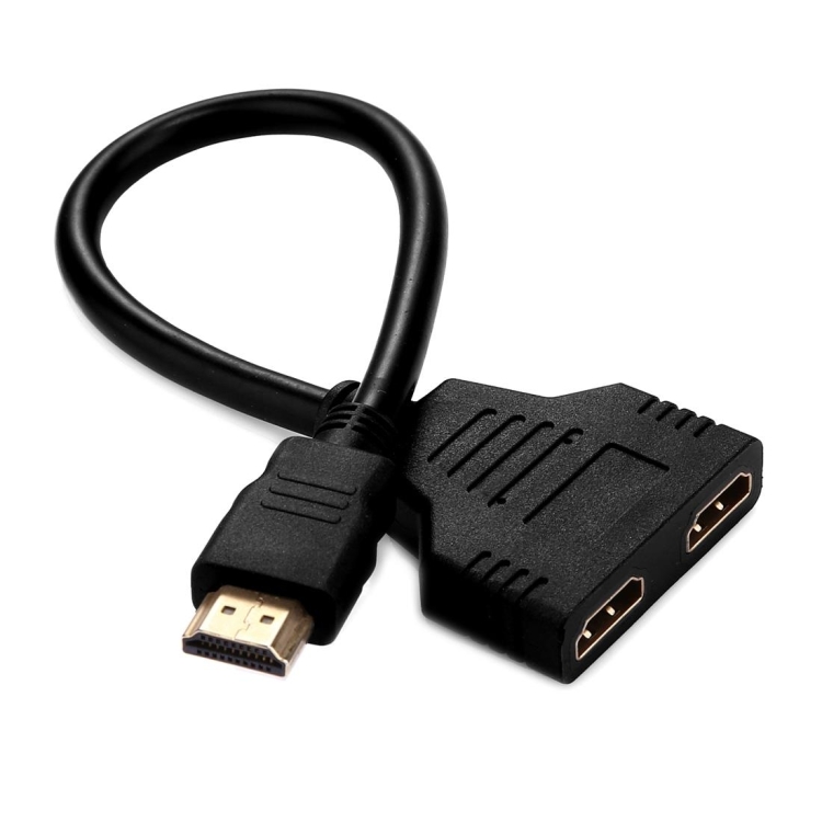 ADAPTADOR DIVISOR HDMI 1 PC – 2 PANTALLAS , 30CM – Inka Store