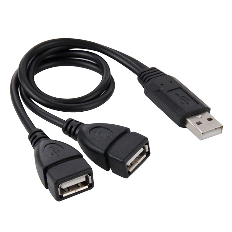 Noir USB 3.0 femelle à double USB mâle Câble d'extension de