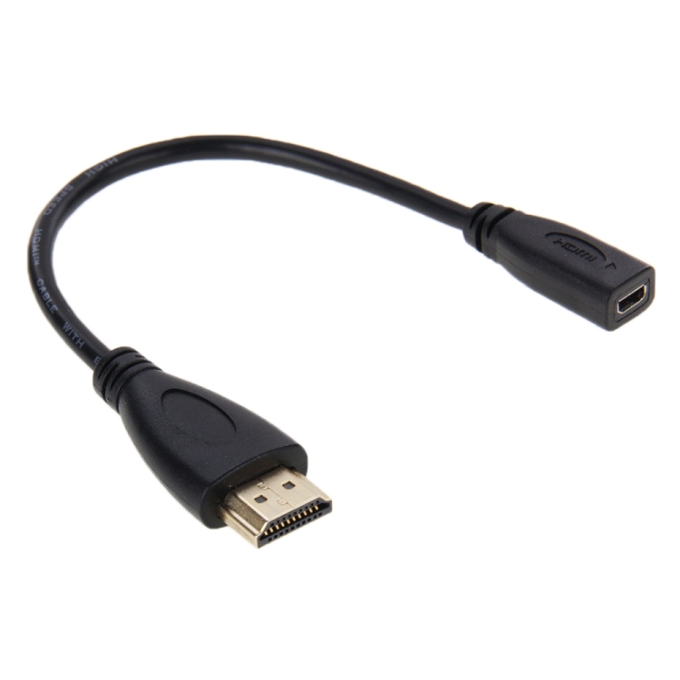 Cable adaptador HDMI macho a micro HDMI hembra de 20 cm