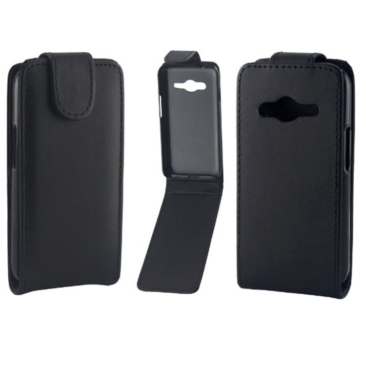 auteursrechten bijkeuken Kameraad Vertical Flip Magnetic Snap Leather Case for Galaxy Ace 4 / G313F(Black)