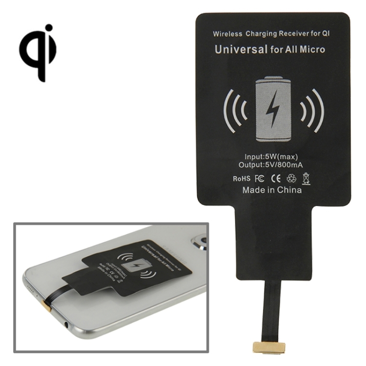 Qi Récepteur Charge Sans Fil iPhone Micro USB Type C Universel