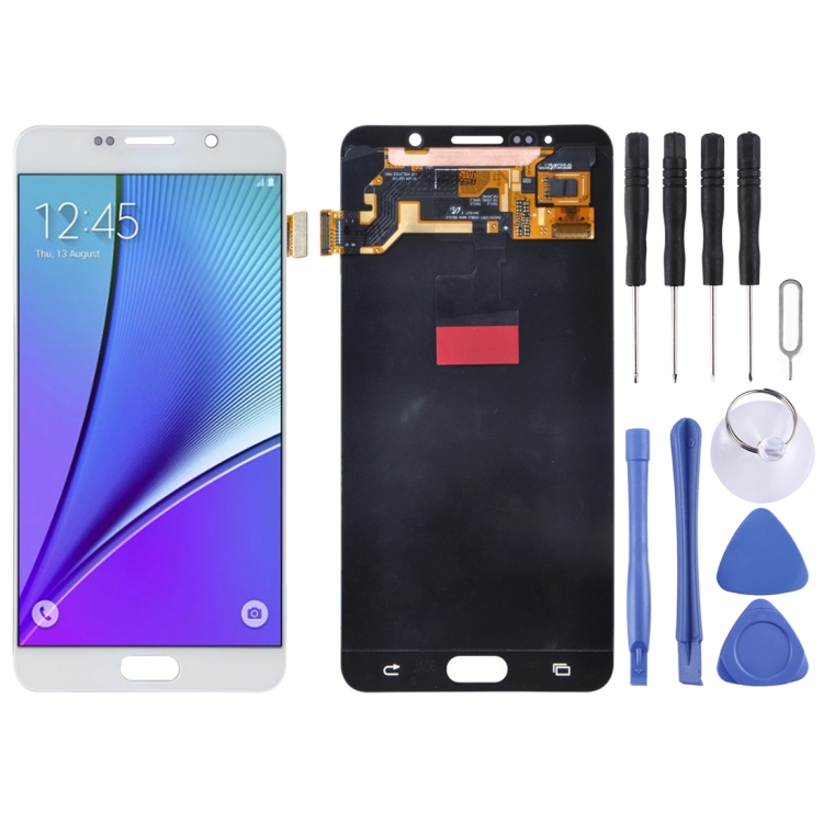 适用于Samsung Galaxy Note 5 / N9200, N920I, N920G, N920G/DS, N920T, N920A  原装液晶触摸总成5.7英寸(颜色：白色)