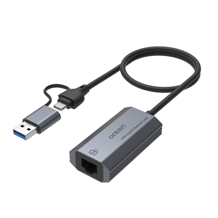 Onten UE101 2 in 1 USB3.0 Gigabit Network Card USB-C/Type-C to Network