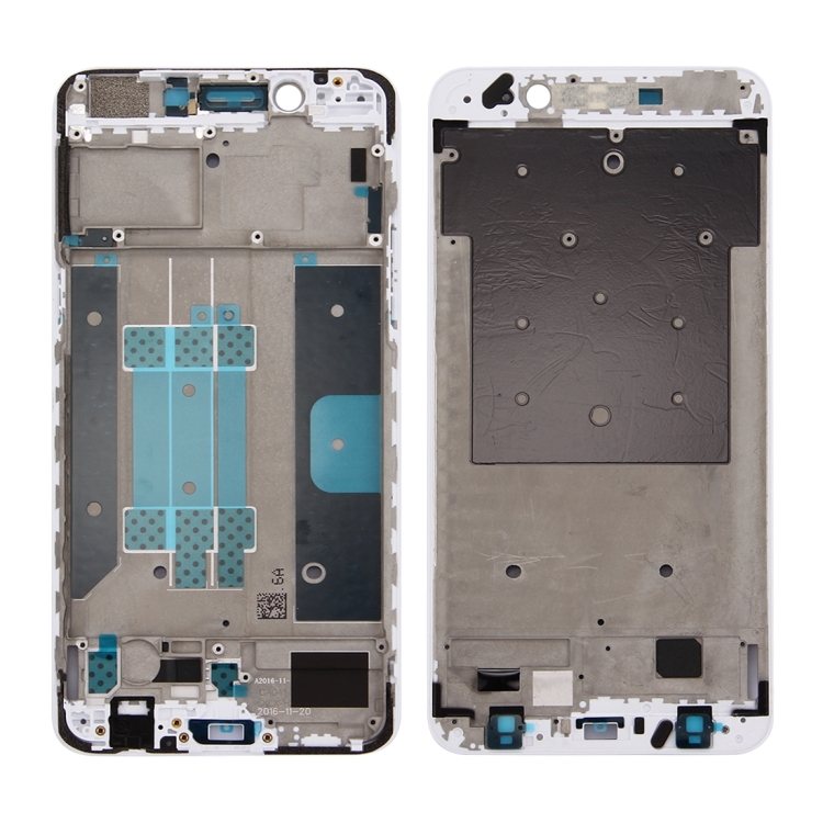 For OPPO R9s Plus Front Housing LCD Frame Bezel Plate (White)