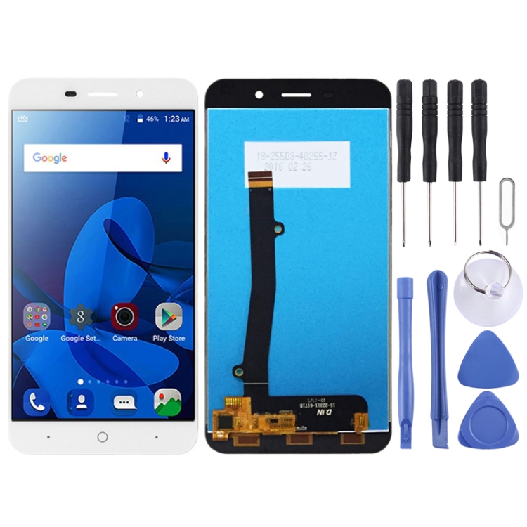 Pantalla LCD OEM para ZTE Blade A602 con montaje completo de digitalizador  (blanco)