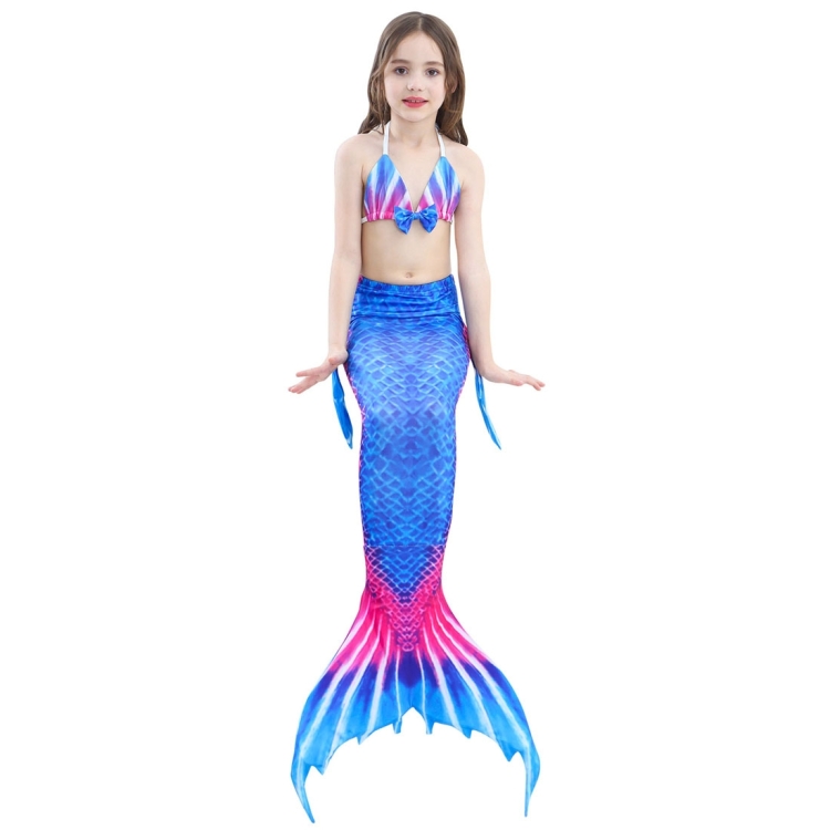 3 PCS / Sets Children Swimming Mermaid Tails Bikini Cosplay Mermaid