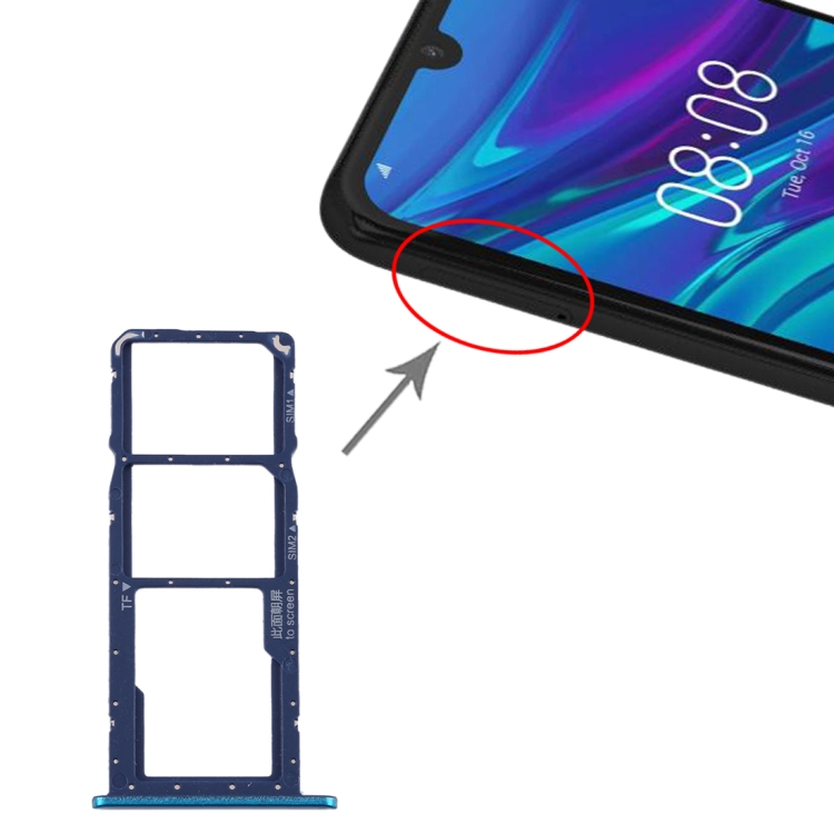 Vassoio Porta SIM E MicroSD Per Huawei Y6 2019 - Dual SIM - Ricambio