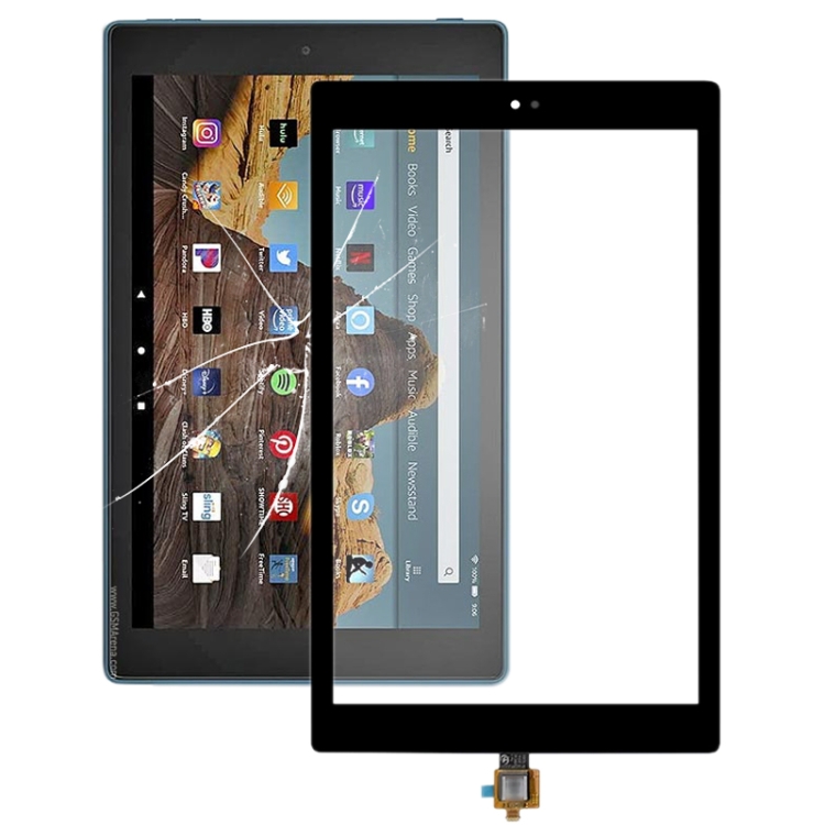 Black Touch Screen Digitizer Repair Glass Lens For Amazon Kindle Fire HD10 10.1" 