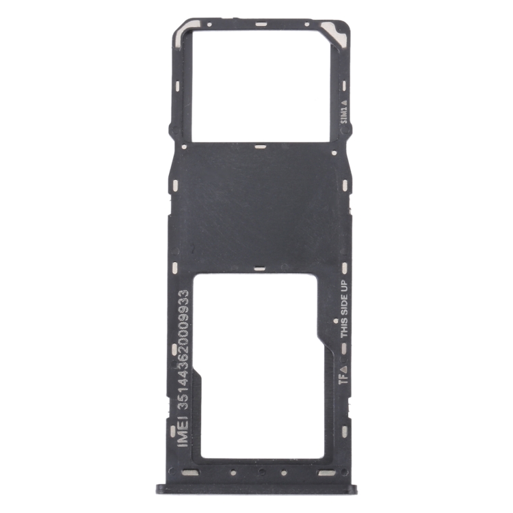 For Alcatel 1V 2021 Original SIM Card Tray + Micro SD Card Tray(Black)