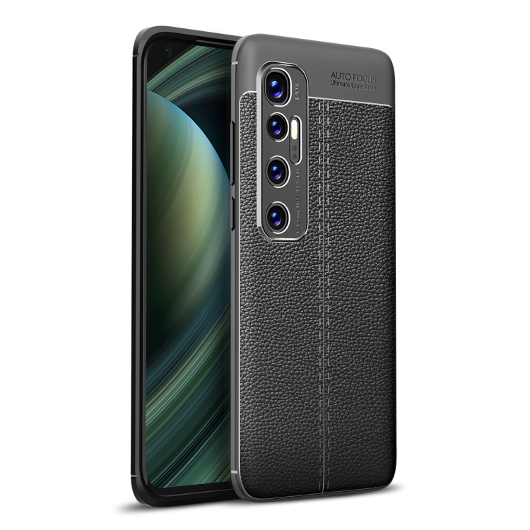 For Xiaomi Mi 10 Ultra Litchi Texture Tpu Shockproof Caseblack 