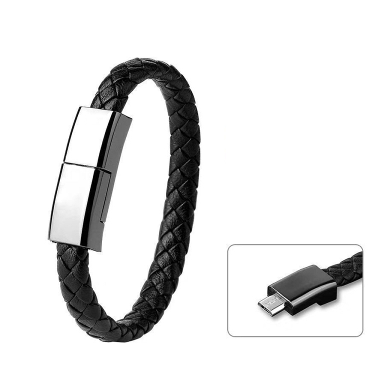 Xiaomi Bracelet USB Fast Charging Data Cable TypeC Bracelet Alloy Leather  Wrist Strap iPhone Samsung Huawei Charging Cable
