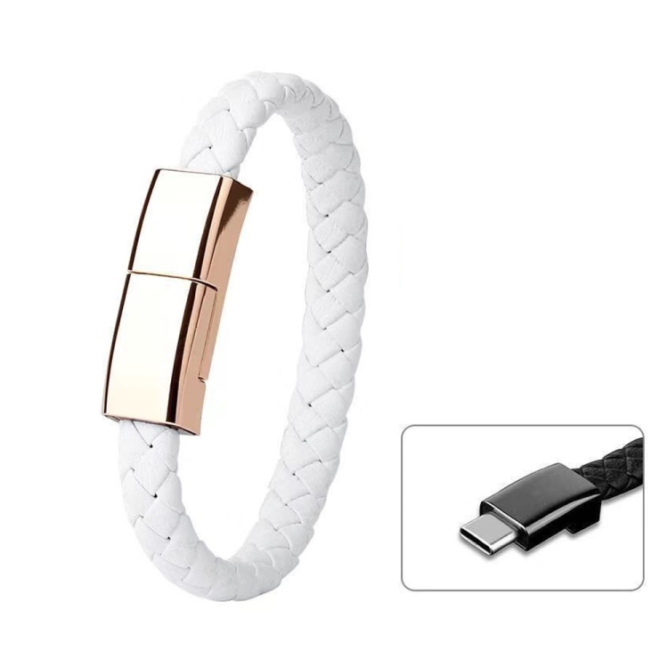 This stylish bracelet doubles as a data charging cord