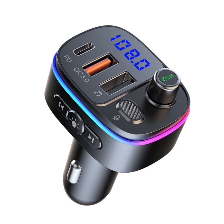 T65 Auto Bluetooth FM Sender Dual USB Typ-C QC3.0 Ladegerät