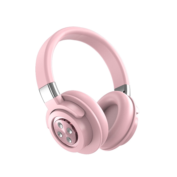 A51 USB Charging Wireless Bluetooth HIFI Stereo Headset with Mic Pink