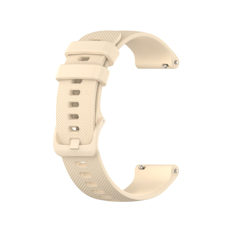 Small Lattice Silicone Watch Band(Beige 
